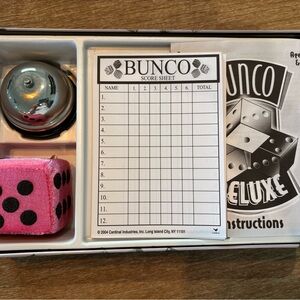 Bunco Game Set with Pink and Silver Accessories